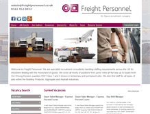 Tablet Screenshot of freightpersonnel.co.uk